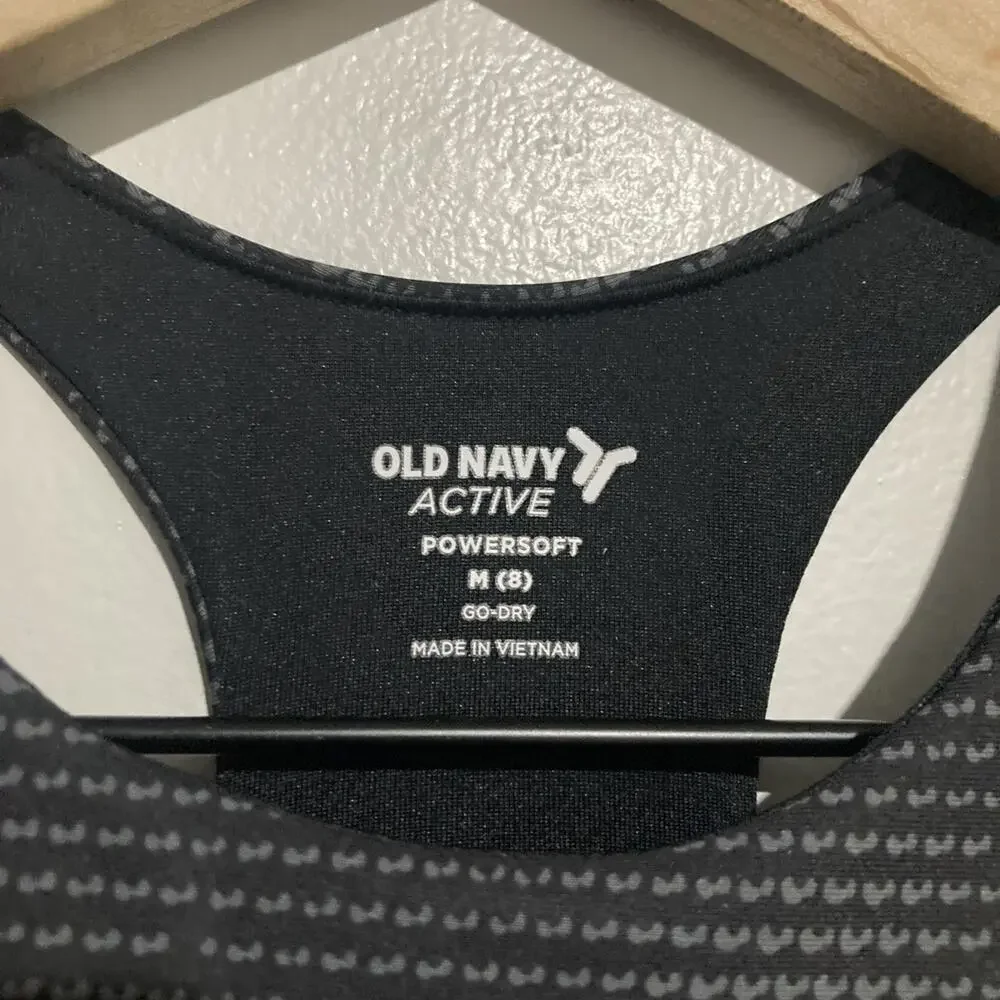 Old Navy Active Girls Sports Bra Black Size M (8) Training Athleisure